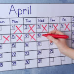 calendar marking down the days