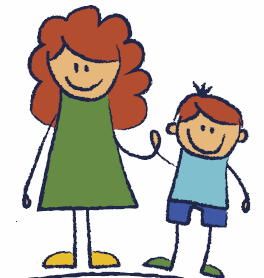 drawing of adult with child