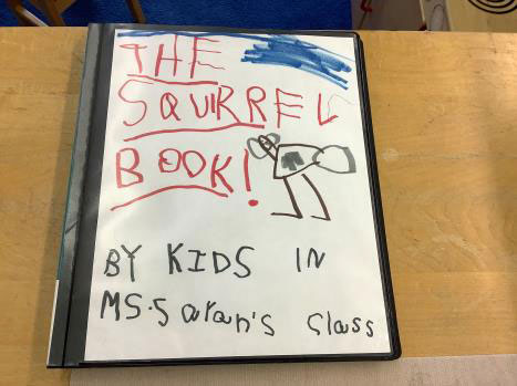 Figura 11. Los estudiantes decidieron hacerse autores e ilustradores de un libro sobre las ardillas. 
